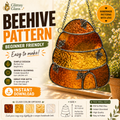 Beehive Stained Glass Pattern PDF PNG for Beginners